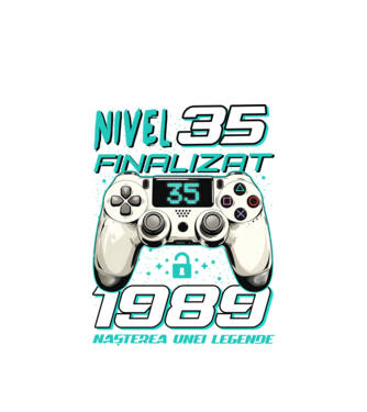 Nivel finalizat 35 1990 model alb pe tricou