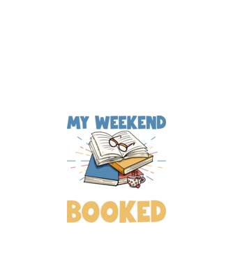 My weekend booked model negru pe tricou