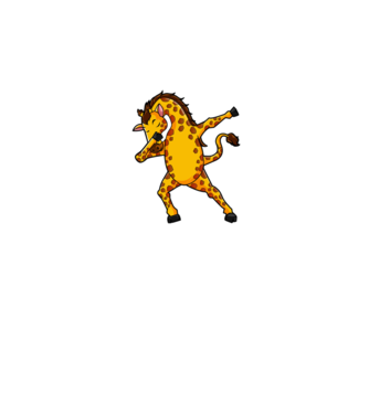 Girafă DAB model gri pe tricou