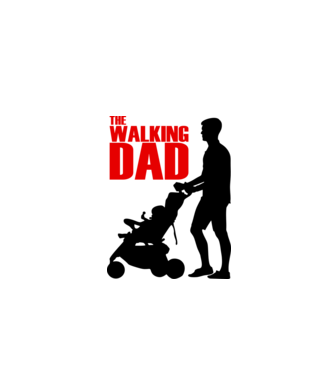 The Walking Dad model alb pe tricou