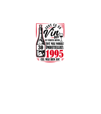 Un Vin Bun 1995 - Alb model alb pe tricou