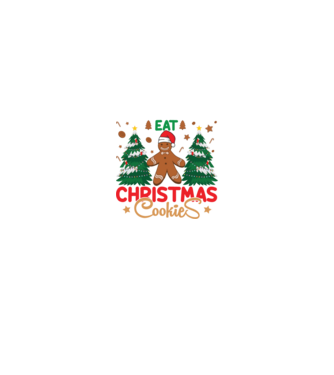 Life is short - eat christmas cookies model negru pe tricou
