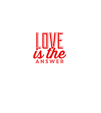 love in answer model negru pe tricou