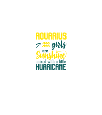 Sunshine with Hurricane AQUARIUS model negru pe tricou