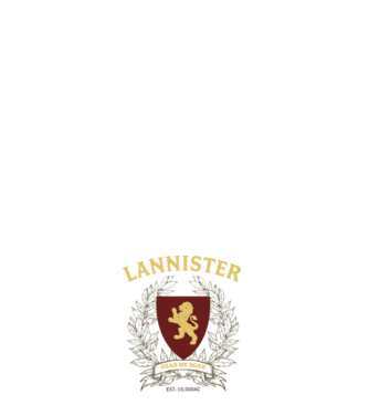 Lannister model alb pe tricou