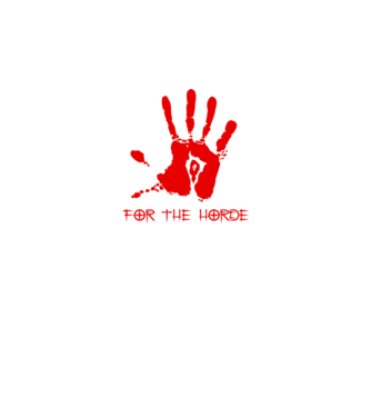 For The Horde Hand model negru pe tricou