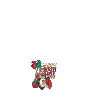 Happy Birtday Jesus! model alb pe tricou