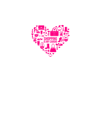 Shopping is my cardio model roz neon pe tricou