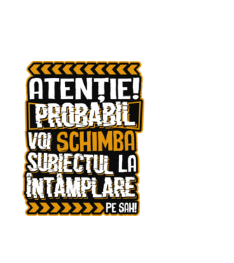 Atenție, probabil voi schimba subiectul la întâmplare pe șah model alb pe tricou