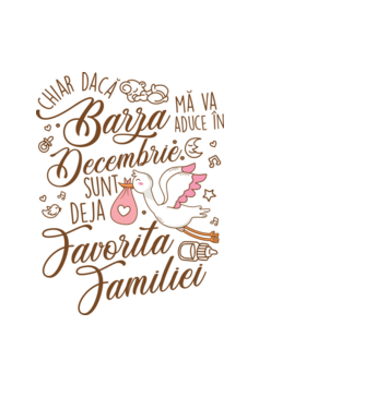 Favorita familiei DECEMBRIE model negru pe tricou