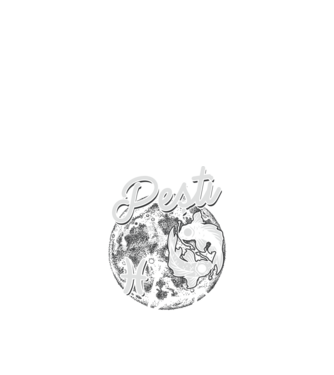 Zodiac femeie PEȘTI retro model negru pe tricou