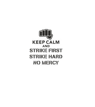 Keep calm and strike first cobra kai model roz deschis pe tricou