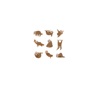 Sloth yoga model negru pe tricou