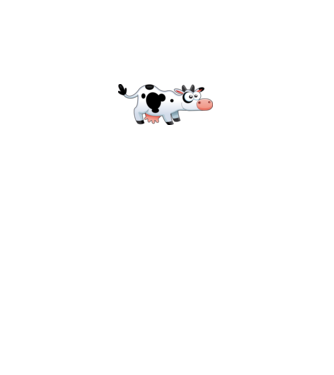 Cow model negru pe tricou