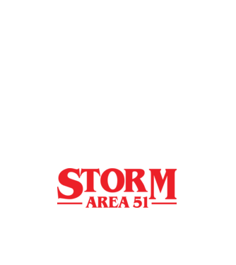 storm area 51 stranger model negru pe tricou