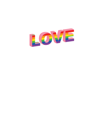 Love pride model alb pe tricou