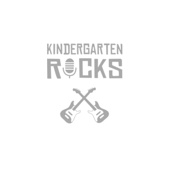 Kindergarten rocks model negru pe tricou