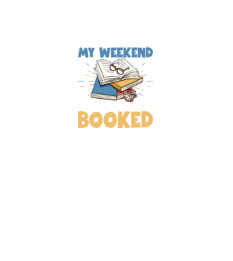 My weekend booked model negru pe tricou