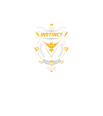 Instinct team model negru pe tricou
