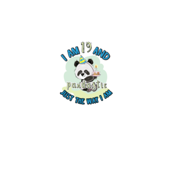 PANDASTIC 19 model alb pe tricou