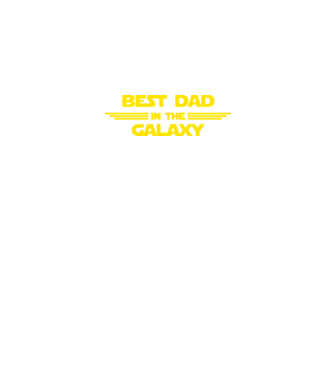 Best dad in the galaxy model negru pe tricou