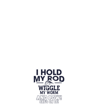 I hold my rod model roz deschis pe tricou