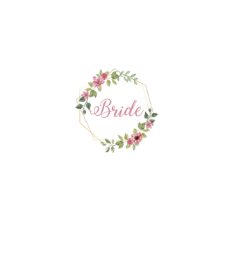 BRIDE pink floral model gri pe tricou