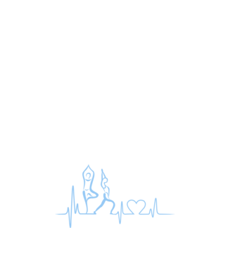 Inimă Yoga model negru pe tricou