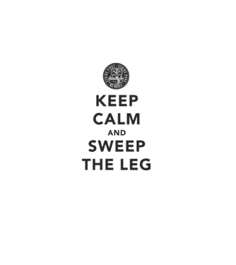 Keep calm and weep the leg cobra kai model alb pe tricou