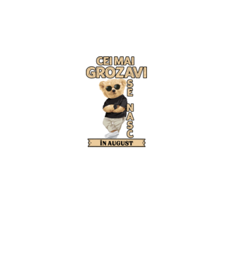 Teddy cel cool August model negru pe tricou