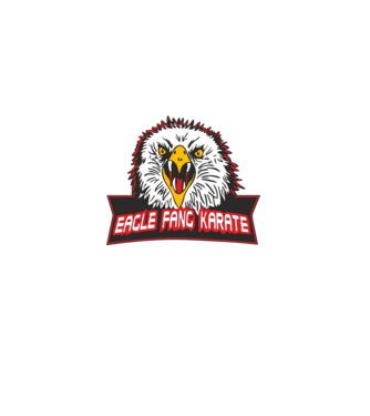 eagle fang karate cobra kai model negru pe tricou