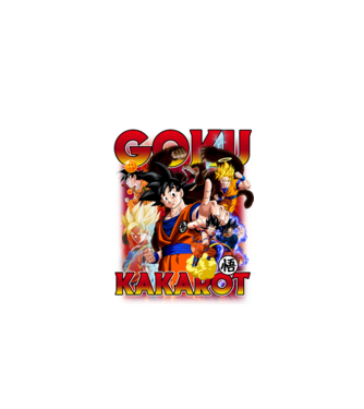 goku dragonball model roșu pe tricou