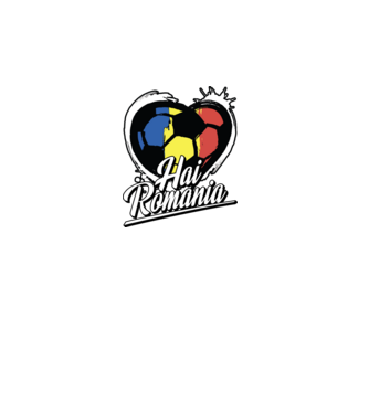 Hai romania heart model negru pe tricou