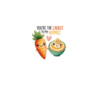 Carrot to my Hummus model alb pe tricou