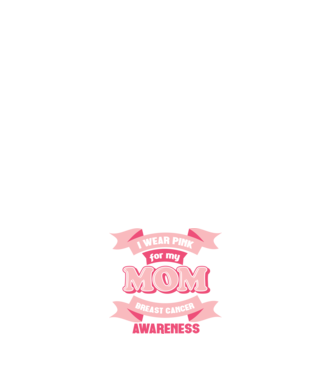 I wear pink for my mom model negru pe tricou