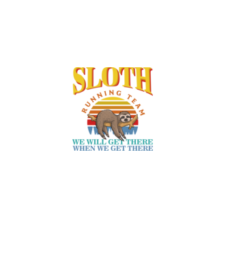 SLOTH running team model negru pe tricou