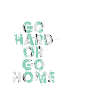 Go Hard or Go Home model negru pe tricou
