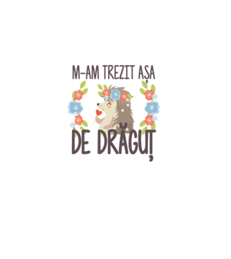 M-am trezit așa de drăguț model alb pe tricou