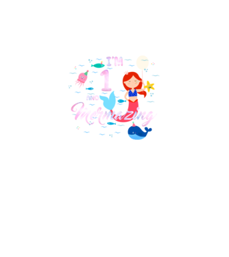 Mermazing Birthday 1 model negru pe tricou