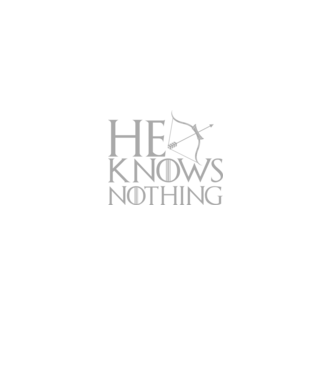 Cuplu He knows nothing model negru pe tricou