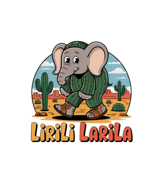 Lirili Larila model alb pe tricou