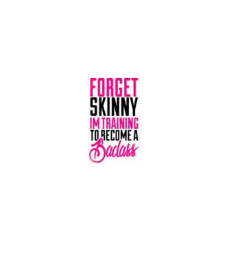 Forget Skinny model alb pe tricou