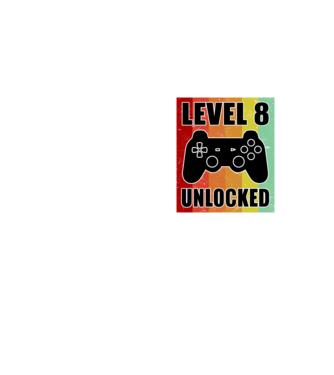 level 8 unlocked retro gamer model galben neon pe tricou
