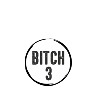 BITCH 3 model verde de măr pe tricou