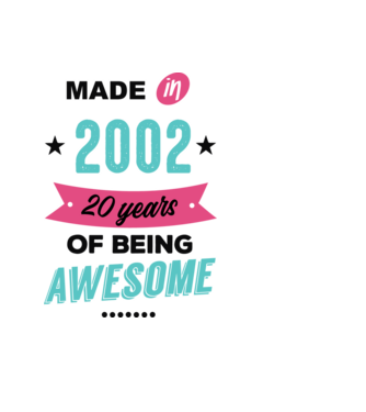 MADE in 2002 model negru pe tricou