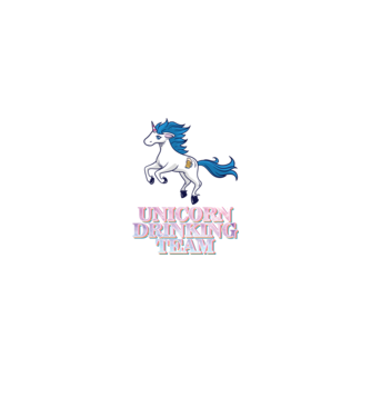 Unicorn drinking team model roz deschis pe tricou