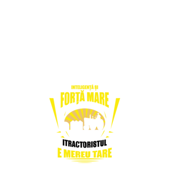 Inteligență și forță mare, tractoristul e mereu tare model negru pe tricou