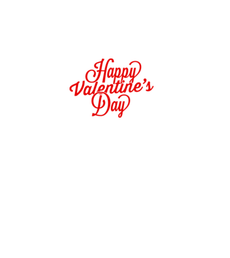 Happy Valentines day model negru pe tricou