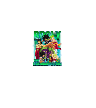 broly dragonball model negru pe tricou
