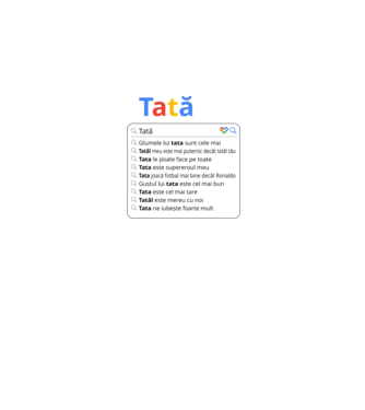 căutare Google Tată model negru pe tricou